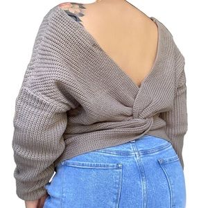 Reversible Knotted Knit Sweater